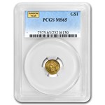 $1 Indian Head Gold Dollar Type 3 MS-65 NGC/PCGS