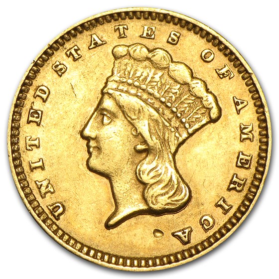 $1 Indian Head Gold Dollar Type 3 XF (Random Year)
