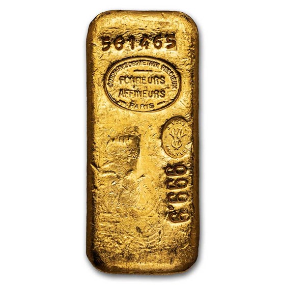 1 kilo Gold Bar - CMP Paris (Vintage Poured)