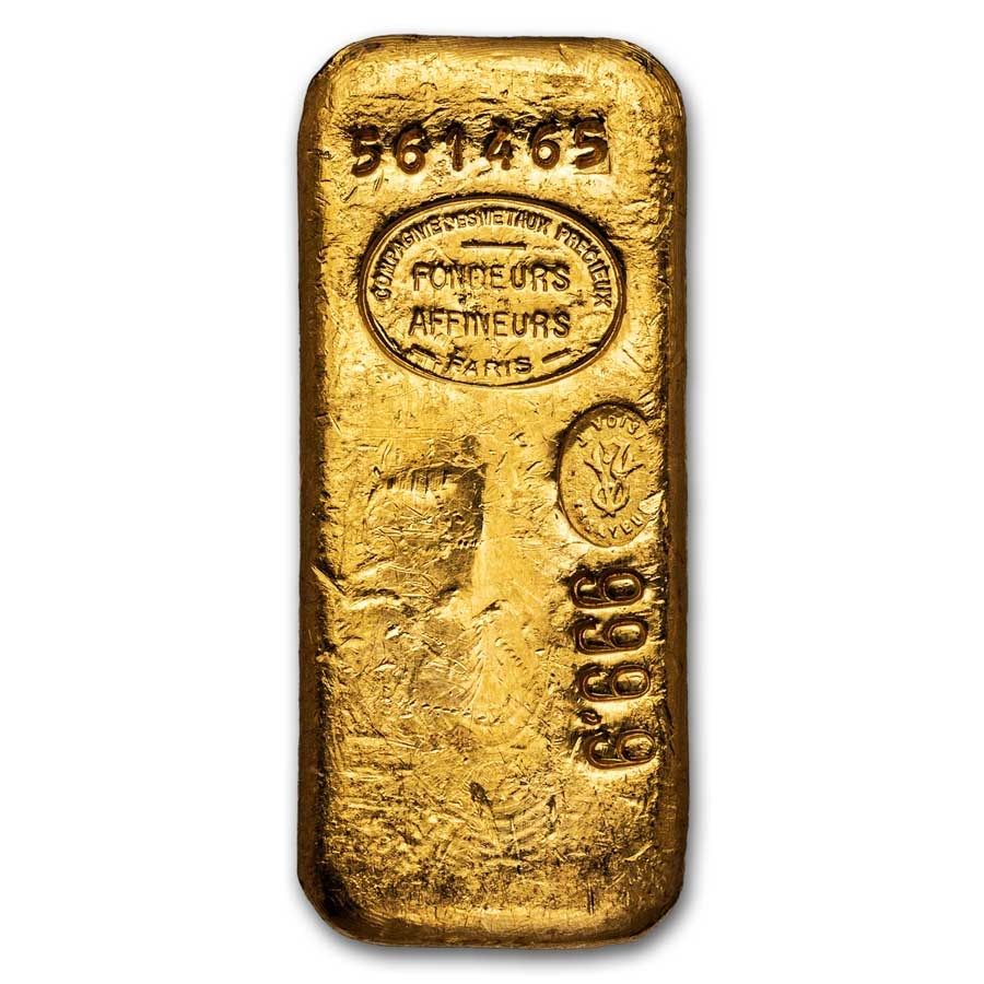 1 kilo Gold Bar - CMP Paris (Vintage Poured)