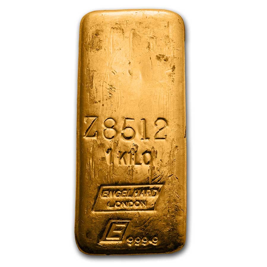 1 kilo Gold Bar - Engelhard-London (Horizontal Logo)
