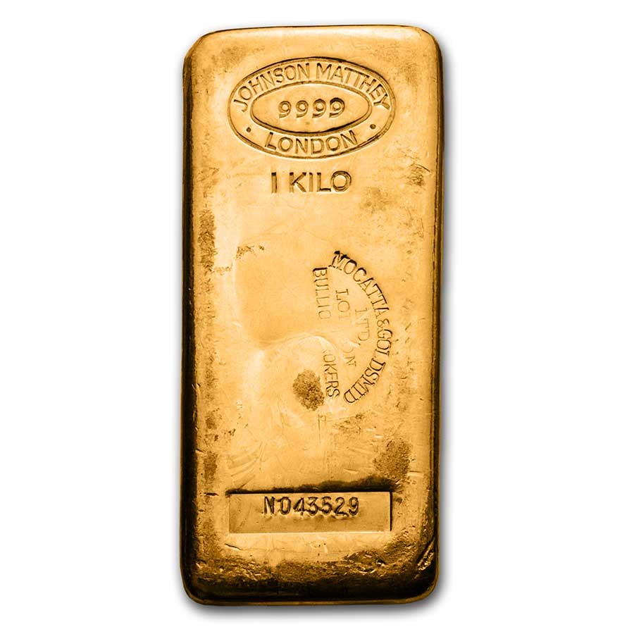 1 kilo Gold Bar - Johnson Matthey-London (Mocatta & Goldsmid LTD)
