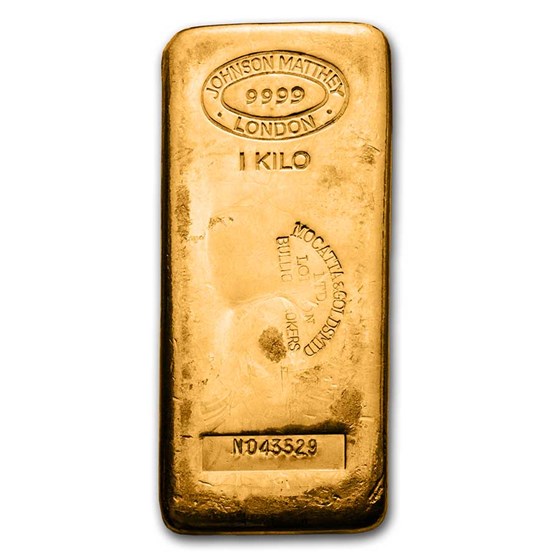 1 kilo Gold Bar - Johnson Matthey-London (Mocatta & Goldsmid LTD) 1 kilo Gold Bar - Johnson Matthey-London (Mocatta & Goldsmid LTD)