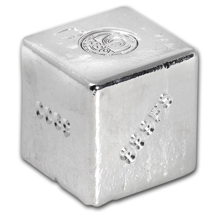 Buy 1 kilo Hand Poured Silver Cube | APMEX
