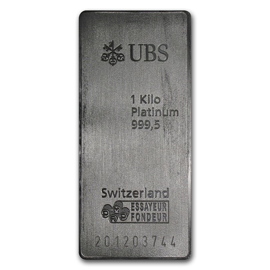1 kilo Platinum Bar - UBS (32.15 oz)