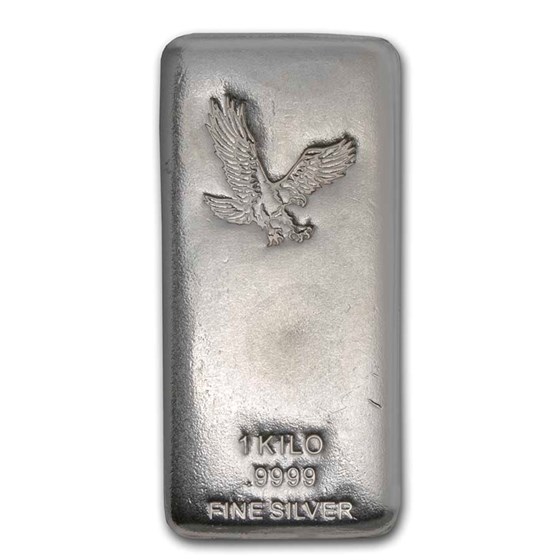 1 kilo Silver Bar - American Bald Eagle 1 kilo Silver Bar - American Bald Eagle