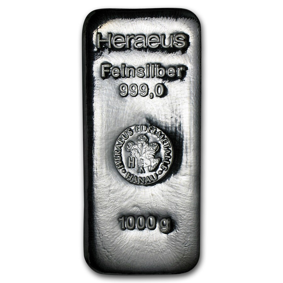 1 kilo Silver Bar - Argor-Heraeus (Poured)