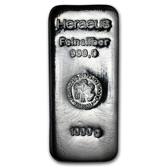 1 kilo Silver Bar - Argor-Heraeus (Poured) 1 kilo Silver Bar - Argor-Heraeus (Poured)