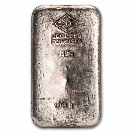 1 kilo Silver Bar - Degussa Feinsilber (1000 Grams) 1 kilo Silver Bar - Degussa Feinsilber (1000 Grams)