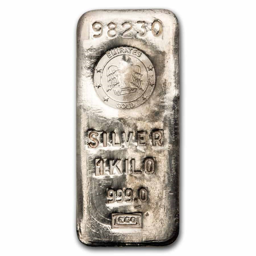 1 kilo Silver Bar - Emirates Gold