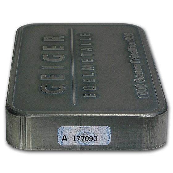Buy 1 kilo Silver Bar Geiger (Antique Finish/1,000 Gram) APMEX