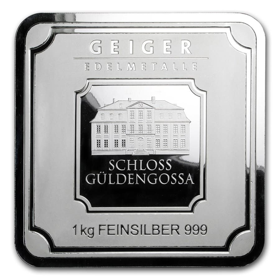 1 Kilo Silver Bar - Geiger Edelmetalle (Original Square Series)