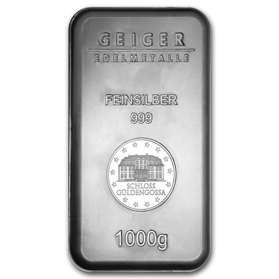 1 kilo Silver Bar - Geiger (Security Line Series/1000 Gram)