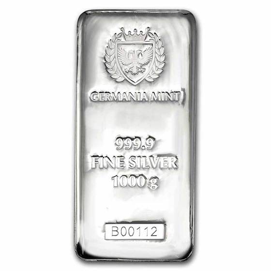 1 kilo Silver Bar - Germania Mint (1000 gram, Serialized) 1 kilo Silver Bar - Germania Mint (1000 gram, Serialized)