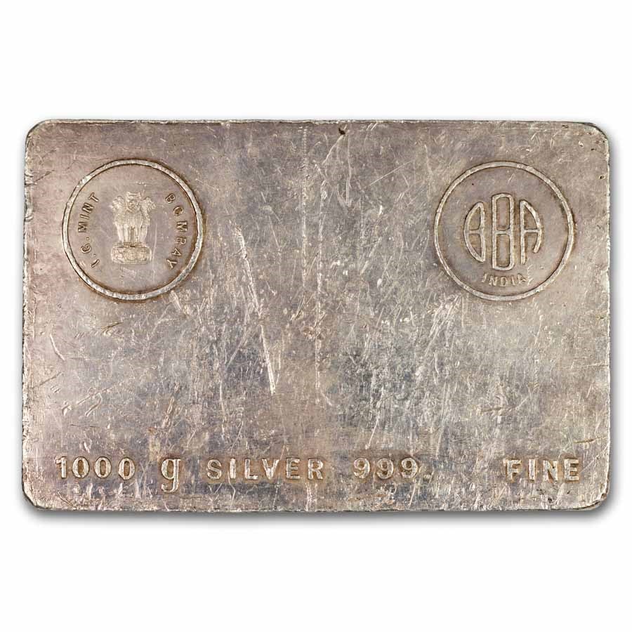 1 kilo Silver Bar - I.G. Mint Bombay India