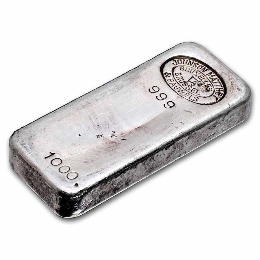 1 kilo Silver Bar - JM & Pauwels (Bruxelles Brussel, w/ Period)