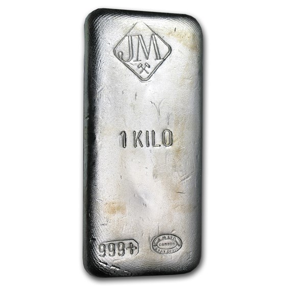 1 kilo Silver Bar - Johnson Matthey (Canada, No Serial #) 1 kilo Silver Bar - Johnson Matthey (Canada, No Serial #)