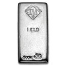 1 kilo Silver Bar - Johnson Matthey (USA, No Serial #)