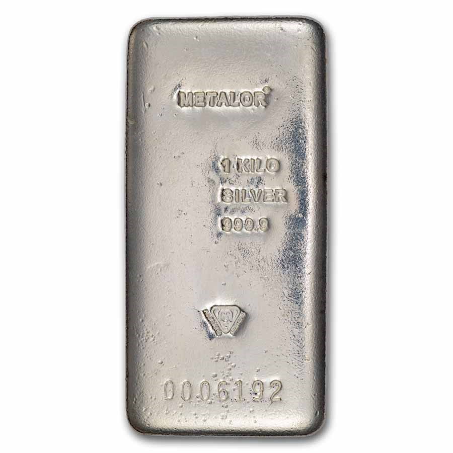 1 kilo Silver Bar - Metalor SA