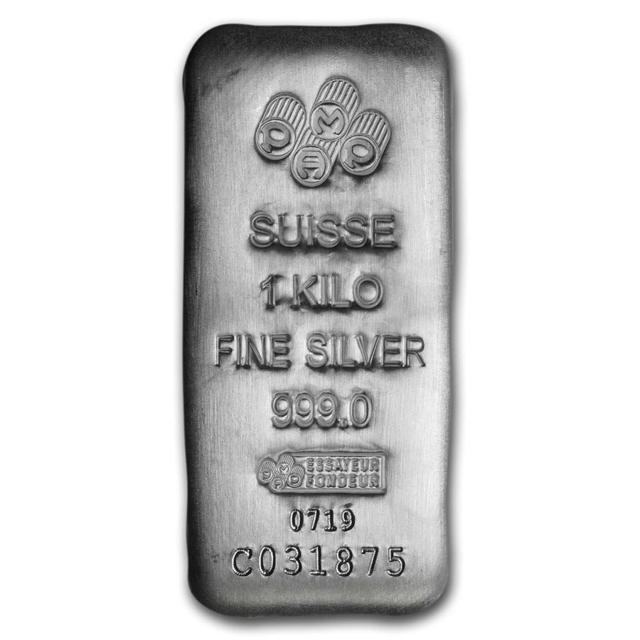 1 kilo Silver Bar - PAMP Suisse (Serialized)