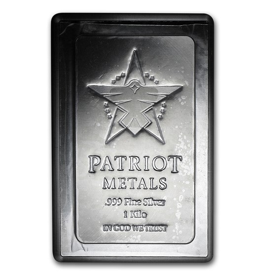 1 kilo Silver Bar - Patriot Metals 1 kilo Silver Bar - Patriot Metals