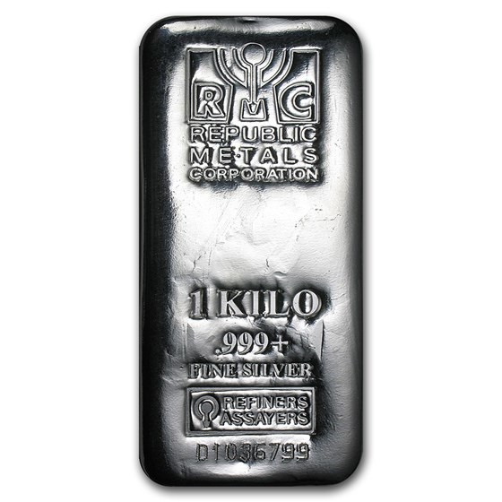 1 kilo Silver Bar - Republic Metals Corp. (RMC) 1 kilo Silver Bar - Republic Metals Corp. (RMC)