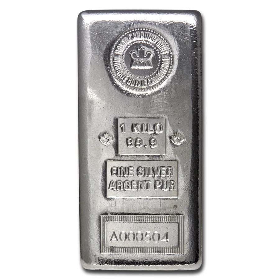 1 kilo Silver Bar - Royal Canadian Mint (Serialized)