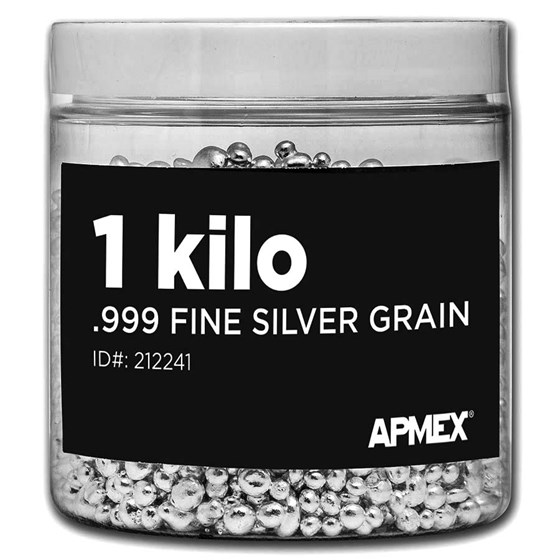 1 kilo Silver Grain/Shot .999+ Fine 1 kilo Silver Grain/Shot .999+ Fine