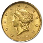 $1 Liberty Head Gold Dollar Type 1 MS-61 NGC/PCGS