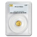$1 Liberty Head Gold Dollar Type 1 MS-64 NGC/PCGS