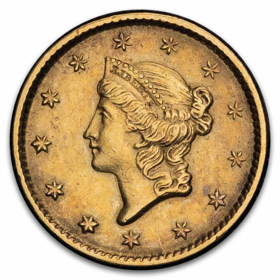 $1 Liberty Head Gold Dollar Type 1 VF (Random Year)