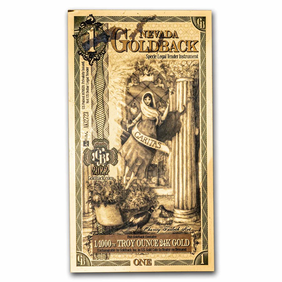 Buy 1 Nevada Goldback Aurum Gold Foil Note 24k (Damaged) APMEX