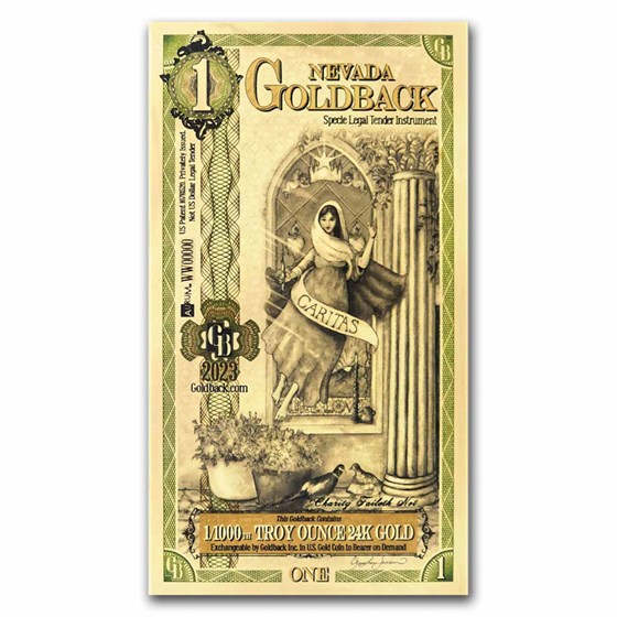 1 Nevada Goldback - Aurum Gold Foil Note (24k) 1 Nevada Goldback - Aurum Gold Foil Note (24k)
