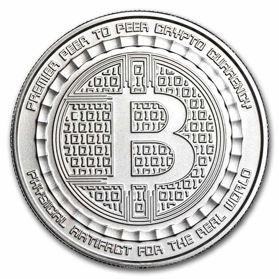 1 oz Ag BU Round - Bitcoin Value Conversion | QR Code