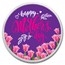 1 oz Ag Colorized Round - APMEX (Happy Mother's Day, Pink Tulips)