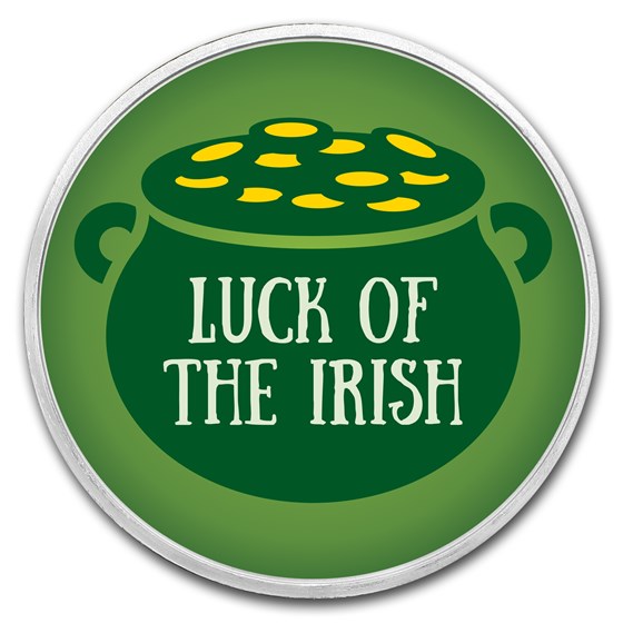 1 oz Ag Colorized Round - APMEX (Luck of the Irish, Pot of Gold) 1 oz Ag Colorized Round - APMEX (Luck of the Irish, Pot of Gold)