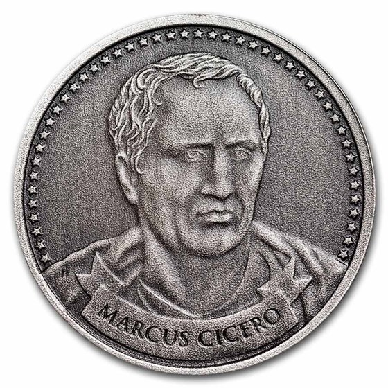 1 oz Ag - Founder of Liberty: Cicero | Keep & Bear Arms (Antique) 1 oz Ag - Founder of Liberty: Cicero | Keep & Bear Arms (Antique)