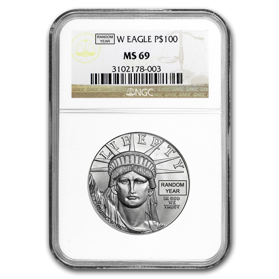 1 oz American Platinum Eagle MS-69 NGC (Random Year)