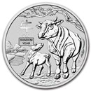 1 oz Australian Silver Lunar BU (Random Year)