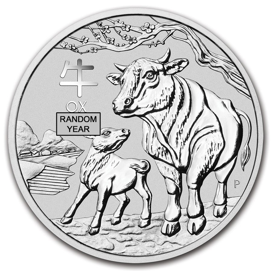 1 oz Australian Silver Lunar BU (Random Year)
