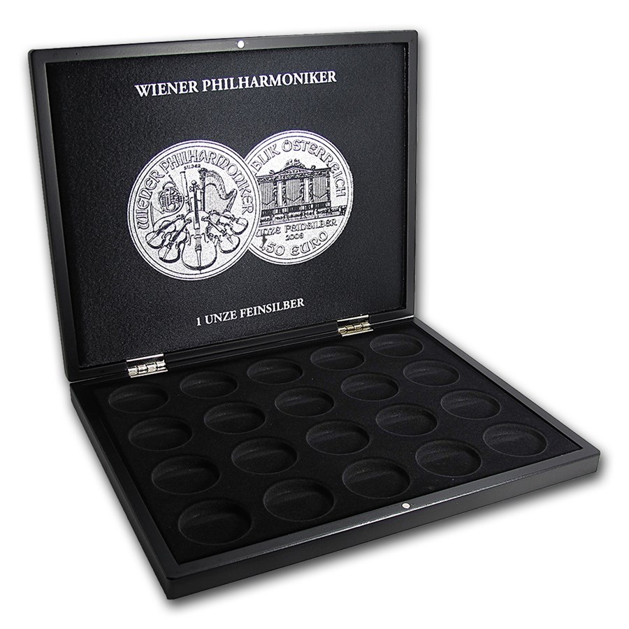 1 oz Austrian Silver Philharmonic 20-Piece Black Presentation Box