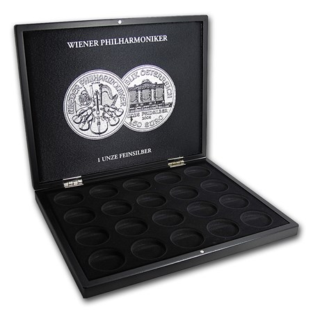 Esitluskarp 20-le „Vienna Philharmonic 1 oz hõbedauntsi kapslites - KARBID | OÜ Eesti Mündiäri on maailma tuntumate rahapajade kollektsioonimüntide ja -medalite levitaja Eestis Esitluskarp 20-le „Vienna Philharmonic 1 oz hõbedauntsi kapslites - KARBID | OÜ Eesti Mündiäri on maailma tuntumate rahapajade kollektsioonimüntide ja -medalite levitaja Eestis