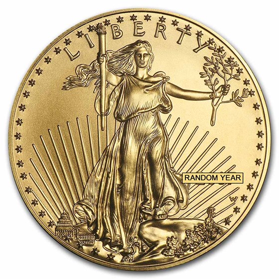 1 oz Burnished American Gold Eagle (Random Year, w/Box & COA) 1 oz Burnished American Gold Eagle (Random Year, w/Box & COA)