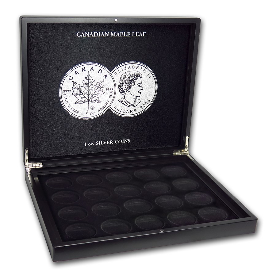 1 oz Canadian Silver Maple Leaf 20-Piece Black Presentation Box