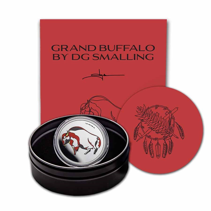 1 oz Colorized Proof Silver - "Grand Buffalo" by D.G. Smalling