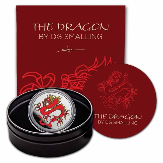 1 oz Colorized Proof Silver - Lunar "Dragon" by D.G. Smalling 1 oz Colorized Proof Silver - Lunar "Dragon" by D.G. Smalling