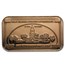 1 oz Copper Bar - $100 Benjamin Franklin Banknote Replica