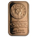 1 oz Copper Bar - Liberty Head