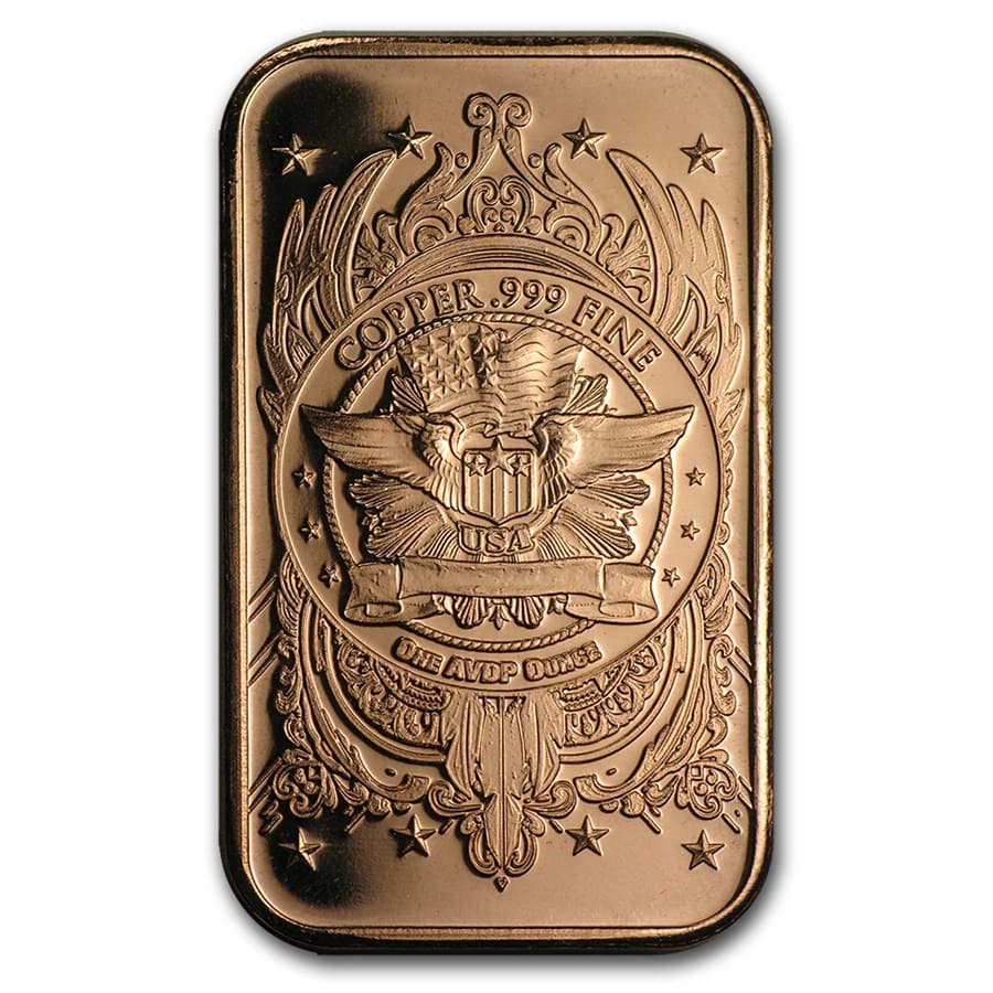 Buy 1 oz Copper Bar - Liberty Head | APMEX