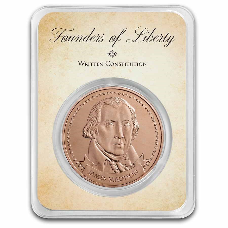 1 oz Copper in TEP - Founders: Madison | A Written Constitution
